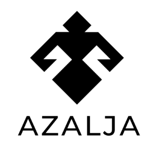 Azalja minimalist black luxury fashion brand logo