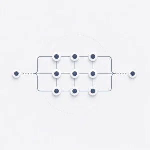 Abstract network grid illustration representing wholesale sourcing, supplier connections, and distribution infrastructure.